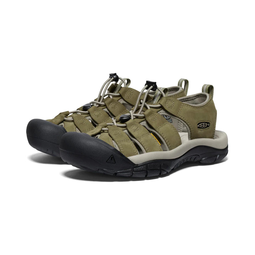 Comfortable Sports Sandals Online Men's Keen Newport Leather Color: Martini Olive / Brindle Comfortable Sports Sandals Online Men's Keen Newport Leather Color: Martini Olive / Brindle