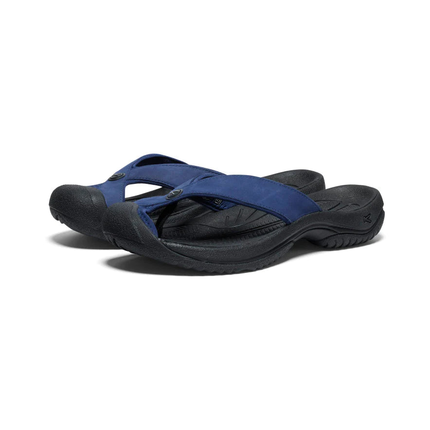 Comfortable Running Shoes Online Men's Keen Waimea Leather Flip Flop Color: Naval Academy/Black Comfortable Running Shoes Online Men's Keen Waimea Leather Flip Flop Color: Naval Academy/Black