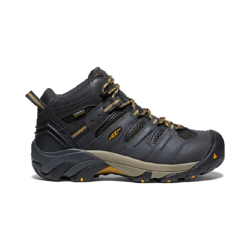 Trendy Hiking Boots For Winter Men's Lansing Mid Waterproof (Steel Toe) | Raven/Tawny Olive Trendy Hiking Boots For Winter Men's Lansing Mid Waterproof (Steel Toe) | Raven/Tawny Olive