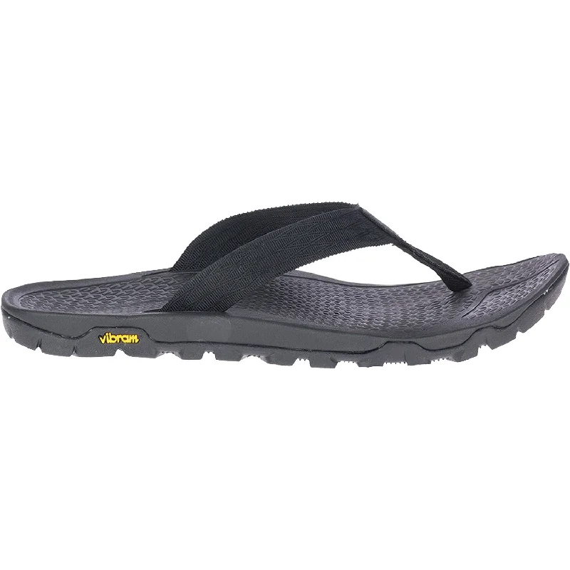 Comfortable Sports Sandals For Sale Men's Merrell Breakwater Flip Black Fabric