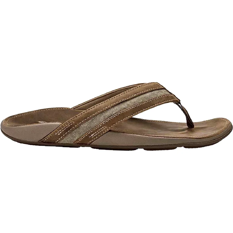 Stylish Running Footwear Sale Men's OluKai Ikoi Mustang Leather