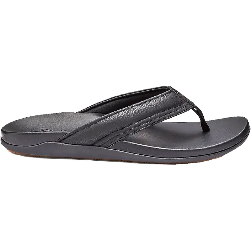 Stylish High Heels Men's OluKai Maha Black Synthetic