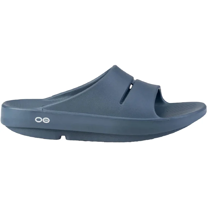 Stylish Hiking Footwear Men's OOFOS OOahh Moroccan Blue Synthetic