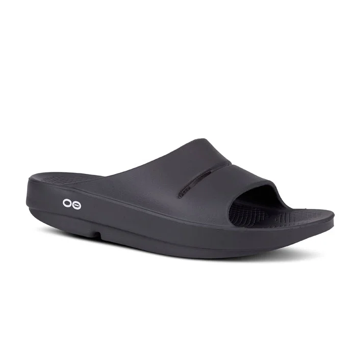Trendy Casual Shoes Men's Oofos Ooahh Slide in Black