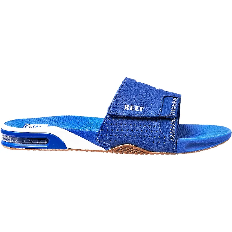 Fashionable Flat Shoes Men's Reef Fanning Slide X MLB Dodgers Blue Synthetic