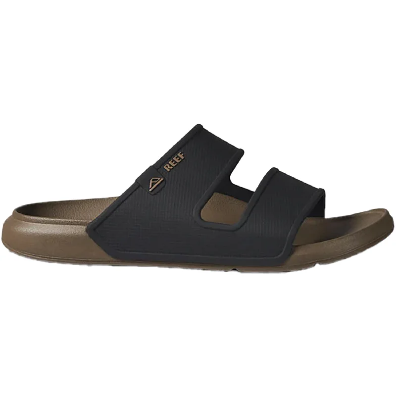 Comfortable Sandals For Hiking Men's Reef Oasis Double Up Fossil/Black Polyurethane Comfortable Sandals For Hiking Men's Reef Oasis Double Up Fossil/Black Polyurethane