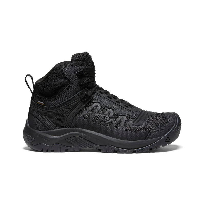 Stylish Running Footwear Sale Men's Reno Waterproof Mid (Soft Toe)  |  Black/Black