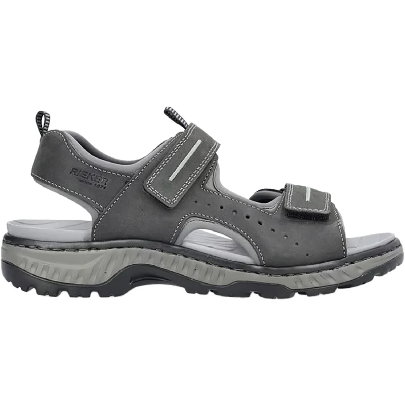 Trendy Hiking Sandals For Women Men's Rieker 21861-00 CLEMENS 61 Schwarz/Blei Synthetic Trendy Hiking Sandals For Women Men's Rieker 21861-00 CLEMENS 61 Schwarz/Blei Synthetic