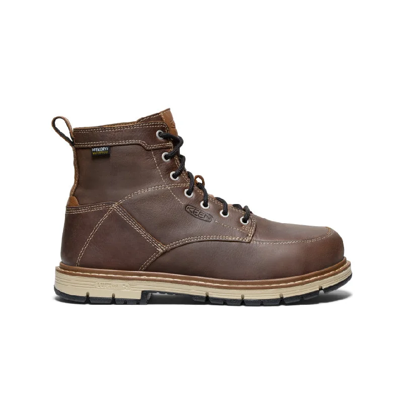 Comfortable Hiking Sneakers Online Men's San Jose 6" Waterproof 90° Heel Boot (Aluminum Toe) | Bison/Black Comfortable Hiking Sneakers Online Men's San Jose 6" Waterproof 90° Heel Boot (Aluminum Toe) | Bison/Black