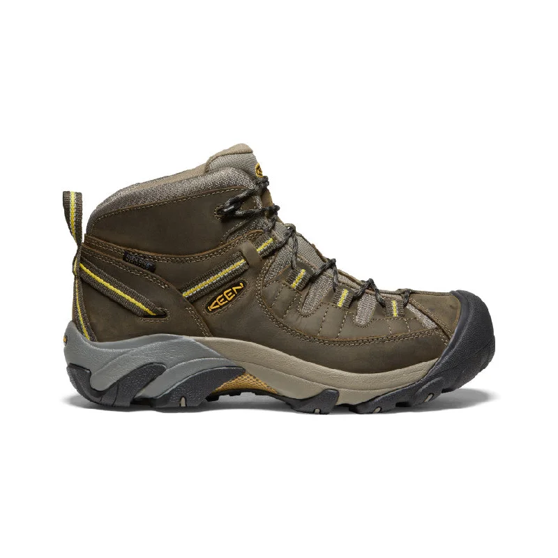 Stylish Hiking Sneakers Men's Targhee II Mid Waterproof Hiking Boots | Black Olive/Yellow Stylish Hiking Sneakers Men's Targhee II Mid Waterproof Hiking Boots | Black Olive/Yellow