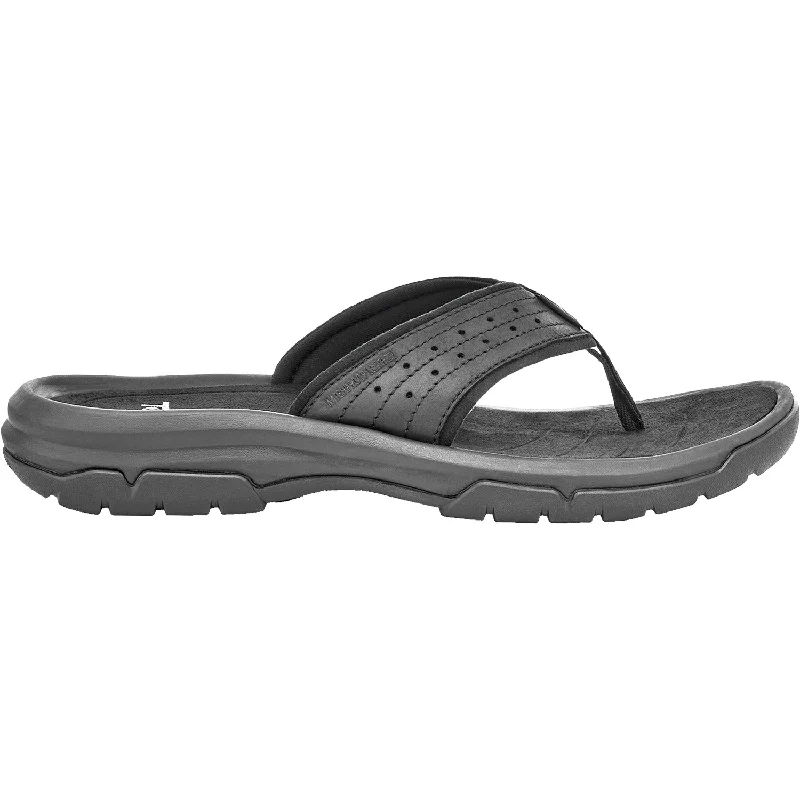 Stylish Winter Shoes For Sale Men's Teva Langdon Flip True Black Leather