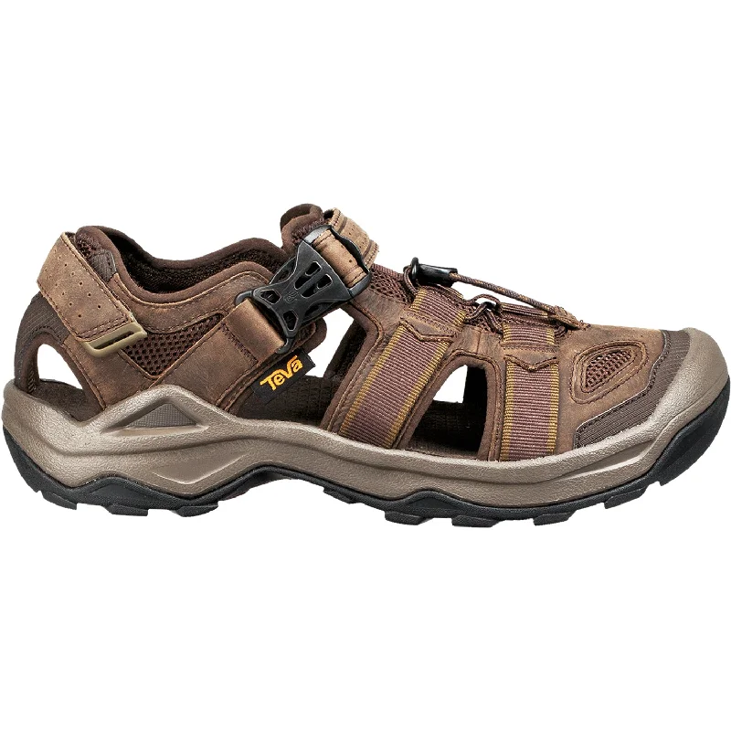 Stylish Casual Sandals For Sale Men's Teva Omnium 2 Turkish Coffee Leather