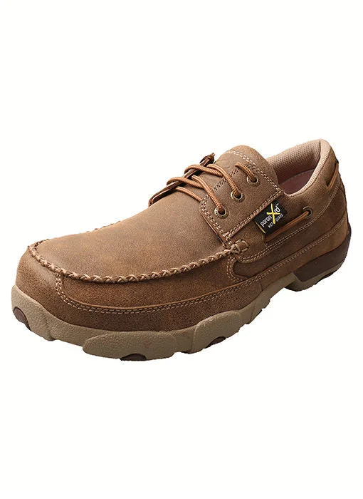 Designer Hiking Shoes For Sale Twisted X Men's Met Guard Safey Toe Boat Shoe Bomber Brown