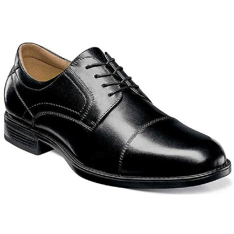 Comfortable Flats For Work Florsheim Midtown Cap Toe Oxford Black Smooth Leather (Men's) Comfortable Flats For Work Florsheim Midtown Cap Toe Oxford Black Smooth Leather (Men's)