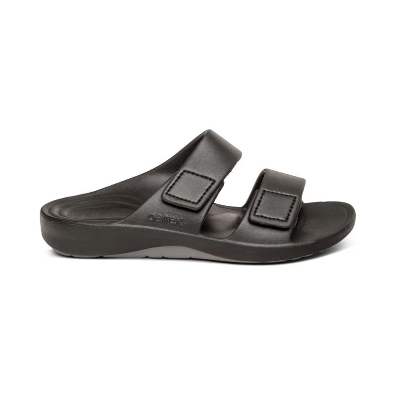 Stylish Hiking Footwear MEN'S AETREX MILOS ORTHOTIC SLIDES | BLACK