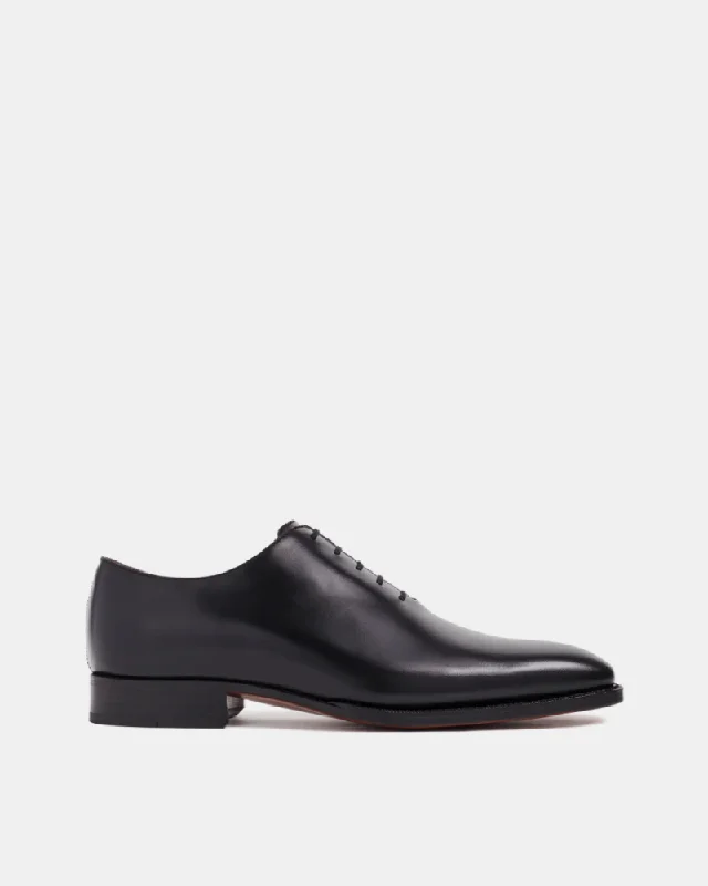 Comfortable Running Boots Black Wholecut Oxford Dress Shoe