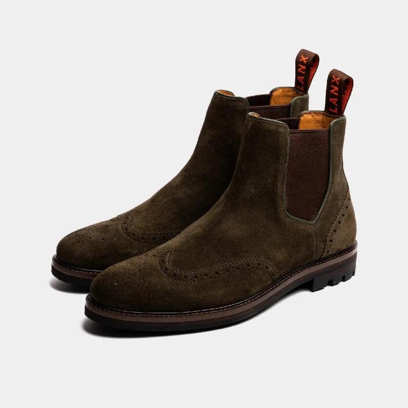 Fashionable Work Sneakers MITTON // KHAKI SUEDE