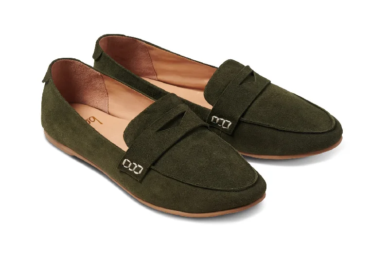 Fashionable Moccasins MOORHEN - Moss