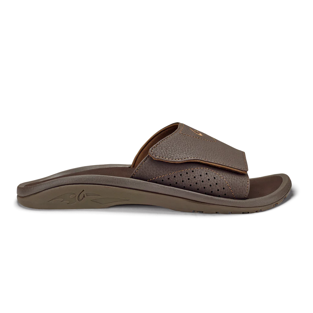 Fashionable Moccasins Men's Olukai Nalu Slide Color: Dark Java
