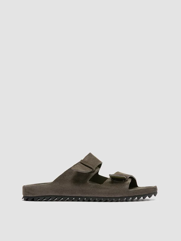 Comfortable Slippers Online AGORA’ 002 - Green Suede Sandals