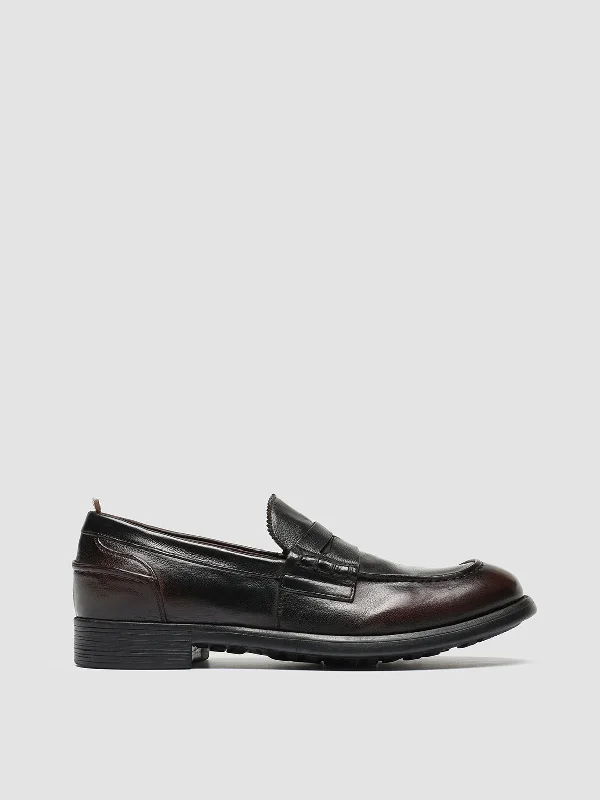Casual Running Sneakers CHRONICLE 056 - Dark Brown Leather Penny Loafers