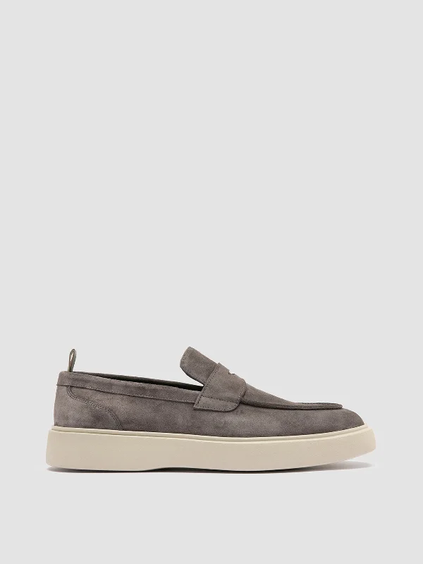 Sporty Snow Boots FRAME 001 - Gray Suede Penny Loafers