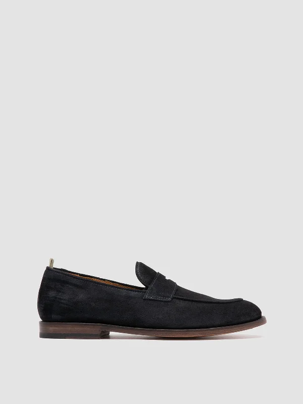 Best Sneakers For Work OPERA 001 - Blue Suede Penny Loafers