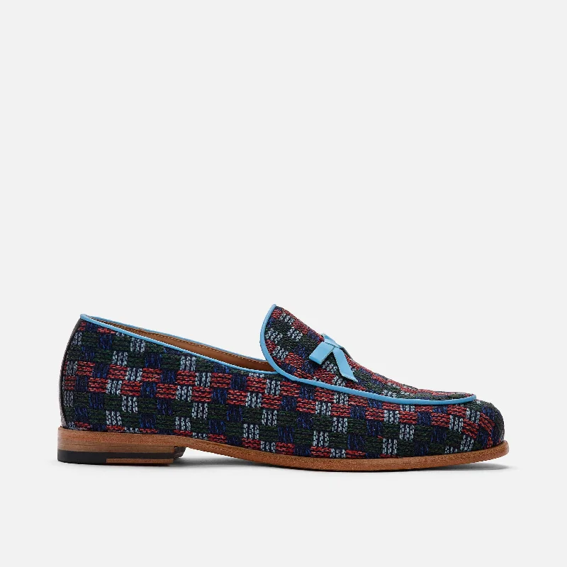Comfortable Hiking Boots Online Sale Odell Dark Azure Patchwork Belgian Loafers