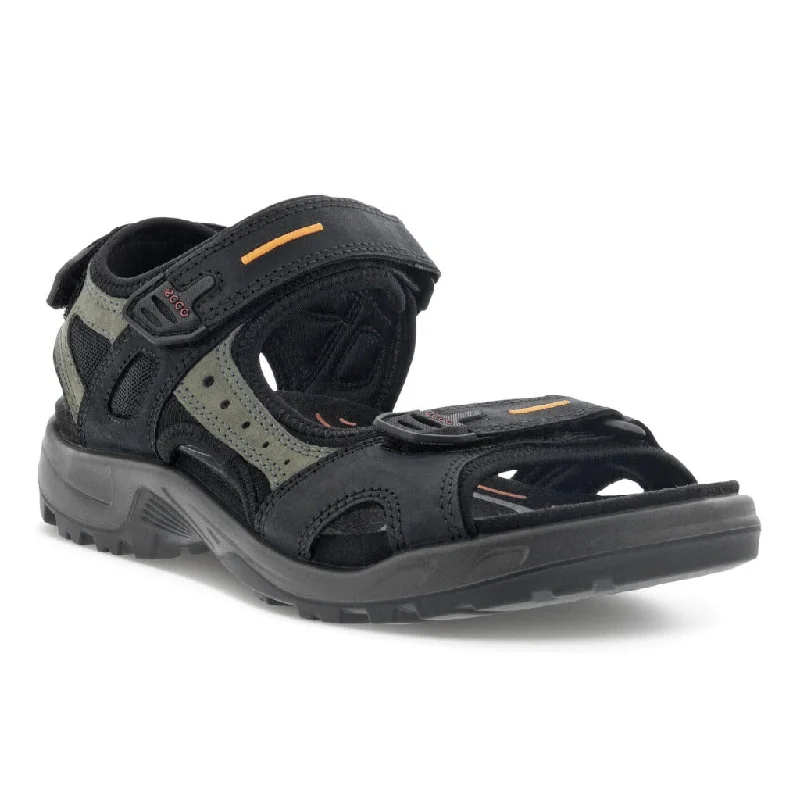 Comfortable Outdoor Sandals For Sale Men's Ecco Yucatan Sandal 06956450034 Color: Black/Mole/Black Comfortable Outdoor Sandals For Sale Men's Ecco Yucatan Sandal 06956450034 Color: Black/Mole/Black