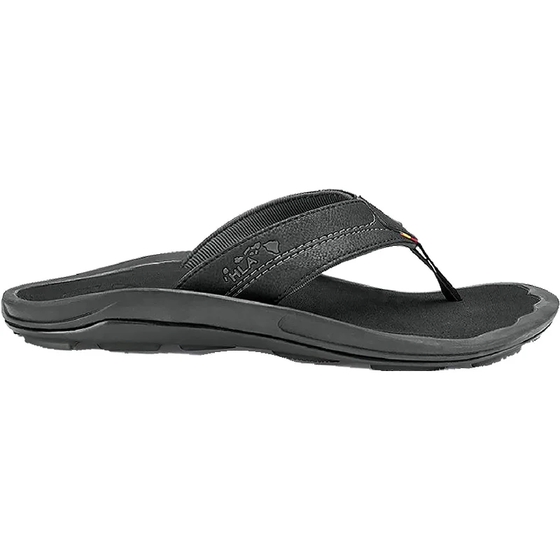 High Fashion Sneakers Men's OluKai Kipi Black Synthetic