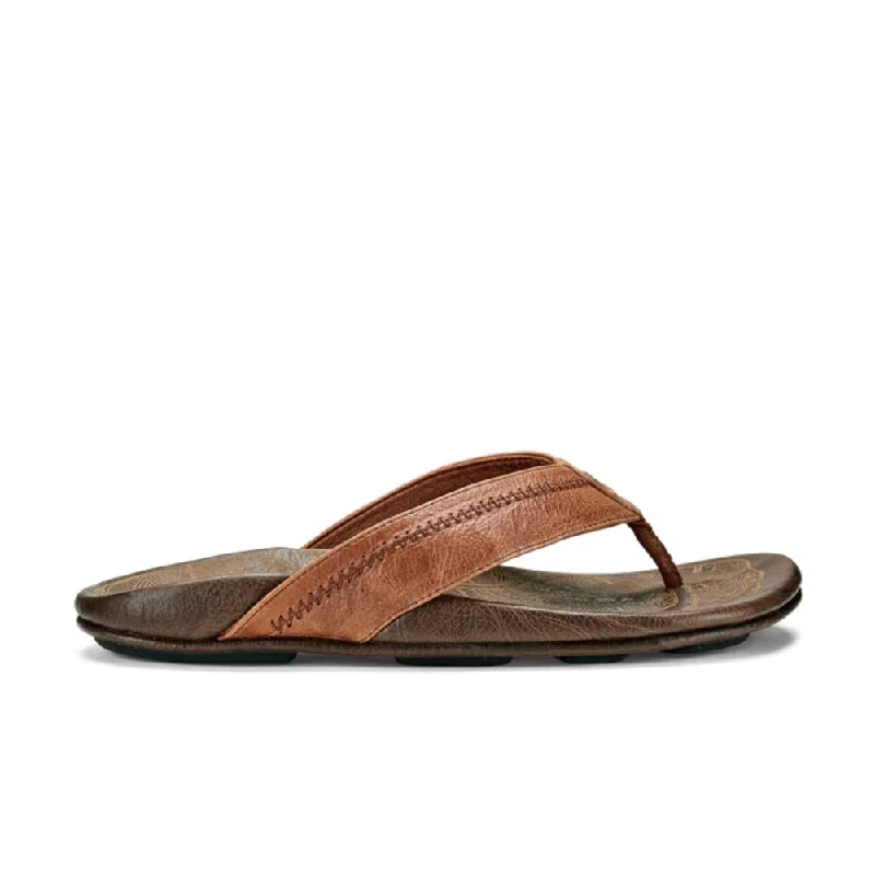 Best Flat Shoes Online Olukai Men's Hiapo - Rum/Dark Wood
