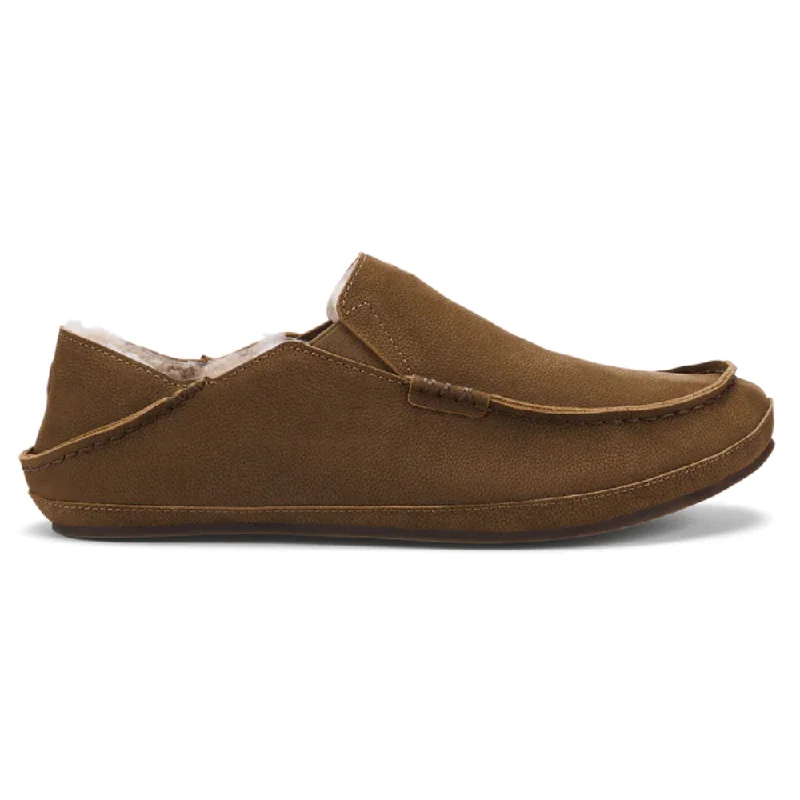 Waterproof Snow Boots OluKai Moloa Sharkskin Kona Coffee Slipper (Men's)