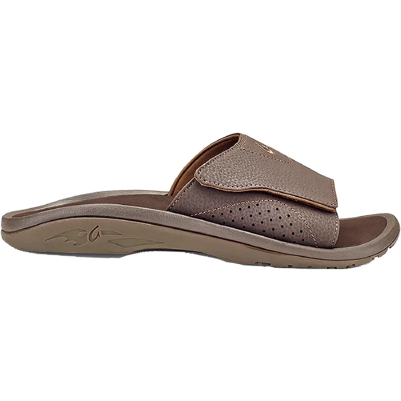 Cozy Winter Shoes Men's OluKai Nalu Slide Dark Java Synthetic