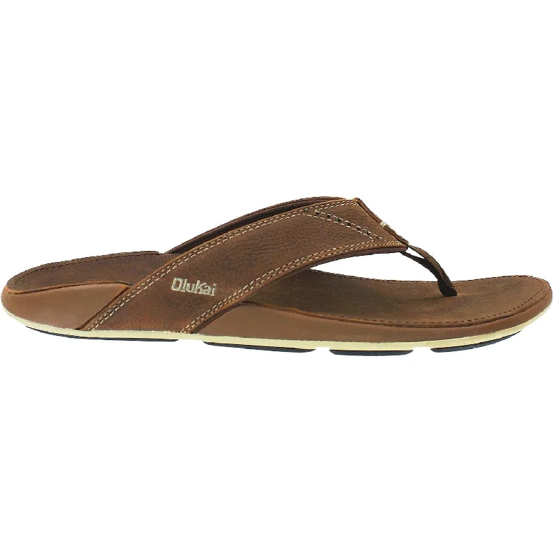 Waterproof Sports Shoes Men's OluKai Nui Rum/Rum Leather