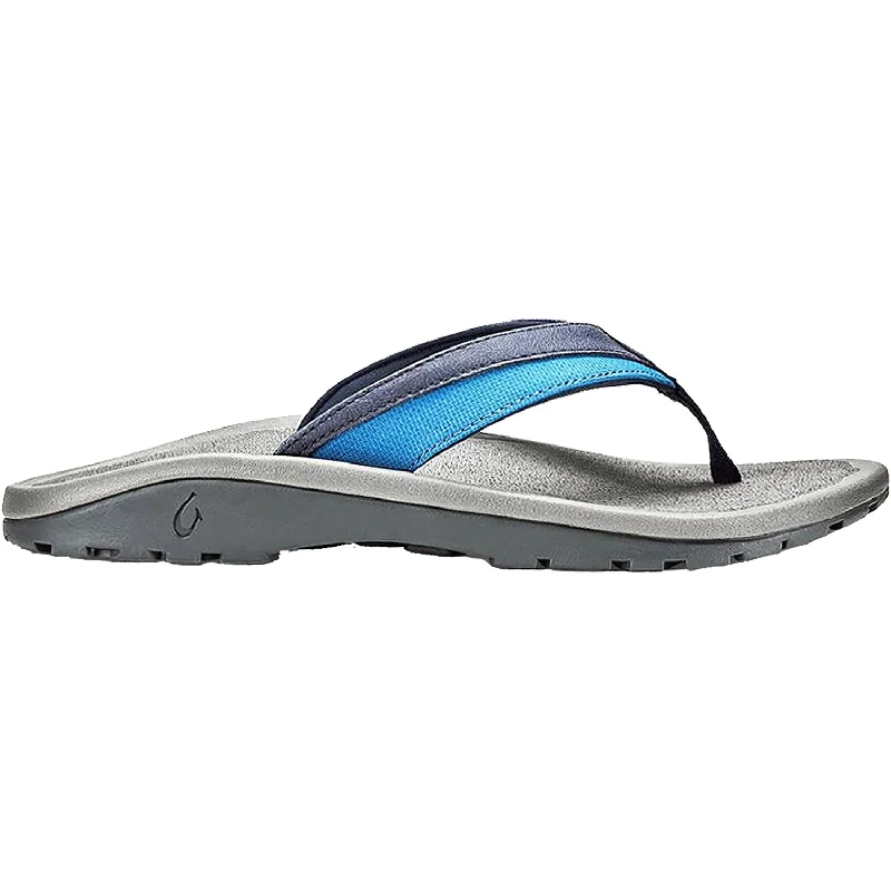 Running Shoes For Outdoor Men's OluKai Ohana Koa Trench Blue/Stone Synthetic
