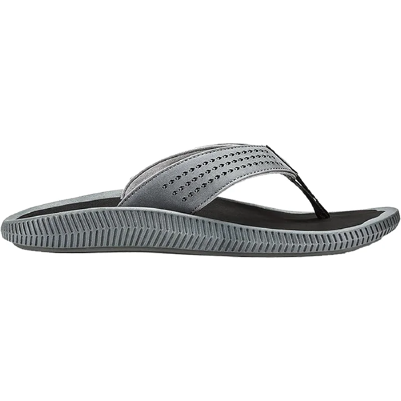 Slip-On Sneakers Collection Men's OluKai Ulele Dark Shadow/Black Synthetic