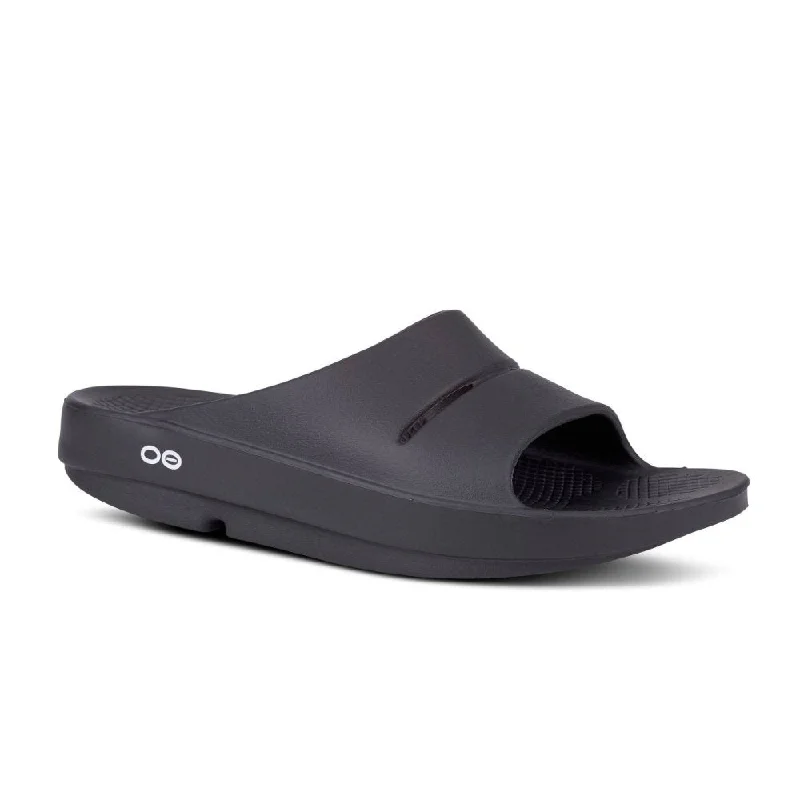 Trendy Lace-Up Shoes Oofos OOahh Slide - Black