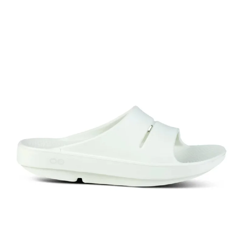 Breathable Hiking Footwear OOFOS OOahh Slide - Cosmic Gray