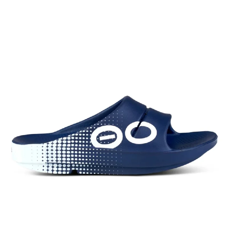 Best Work Boots OOFOS OOahh Sport Slide - Matrix Navy