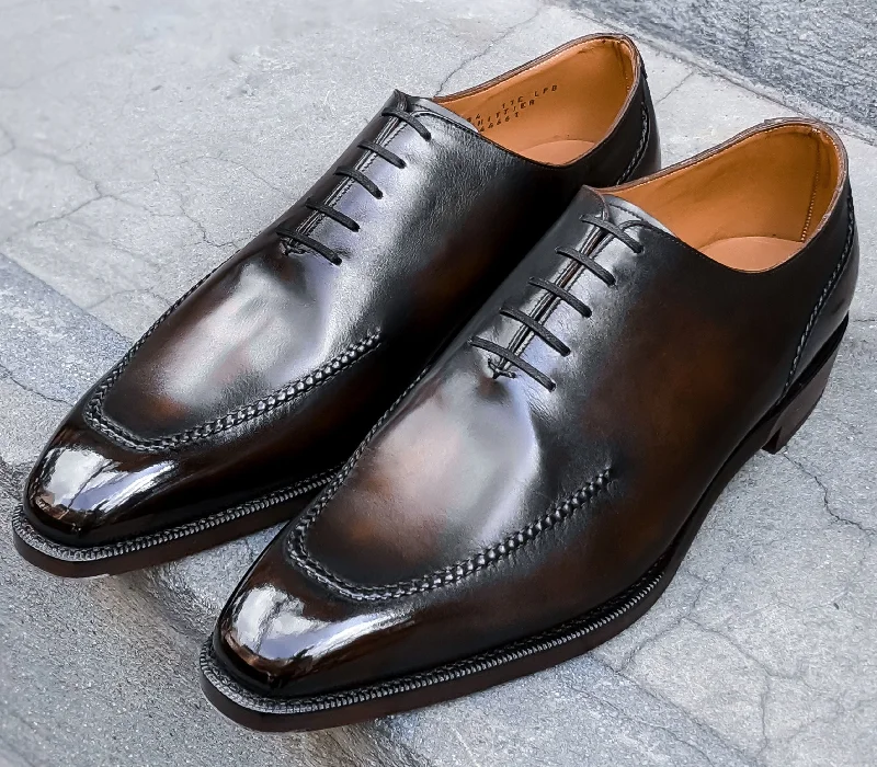 Leather Casual Shoes Patina Dark Antique Brown - MTO - Whittier
