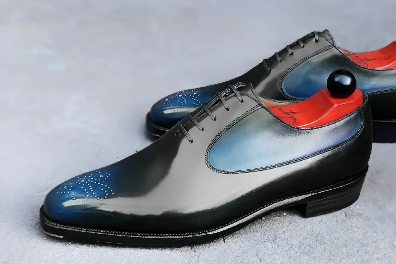 Slip-On Shoes For Men Patina Reverse Lapis Lazuli - MTO - Tacoma