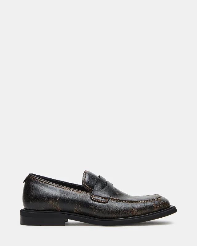 Comfortable Sneakers For Hiking PERICON BLACK DISTRESSED
