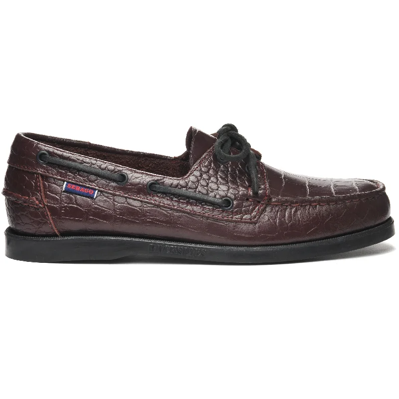 Outdoor Hiking Boots Portland Exotic - Croc Burgundy