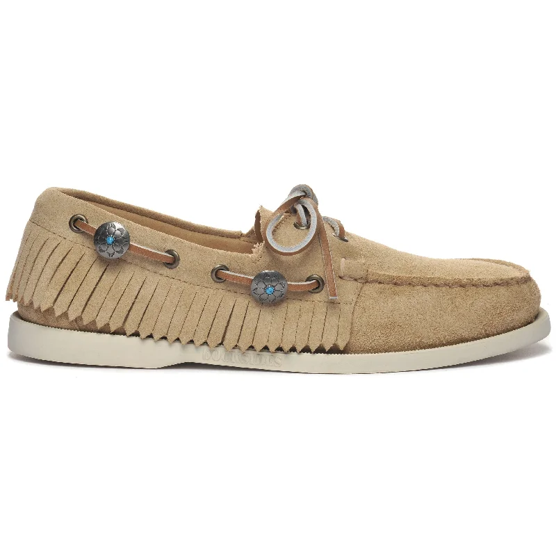 Leather Sneakers For Sale Portland Fringes - Camel
