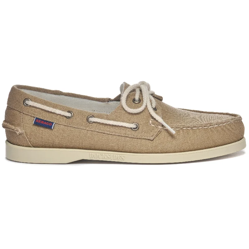 Stylish High Heels Portland Washed Canvas - Beige Camel