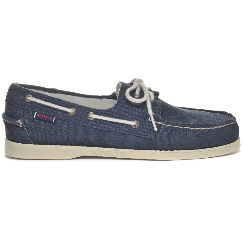 Designer Boots Collection Portland Washed Canvas - Blue Navy
