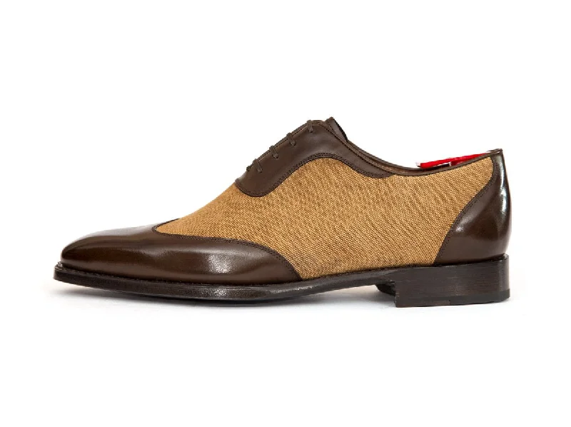 Classic Hiking Footwear Rainier - MTO - Chocolate Calf / Desert Canvas - LPB Last - Single Leather Sole Classic Hiking Footwear Rainier - MTO - Chocolate Calf / Desert Canvas - LPB Last - Single Leather Sole
