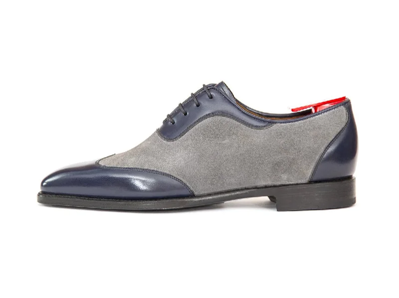 Casual Snow Shoes Rainier - MTO - Marine Blue Calf / Light Grey Suede - LPB Last - Single Leather Sole Casual Snow Shoes Rainier - MTO - Marine Blue Calf / Light Grey Suede - LPB Last - Single Leather Sole