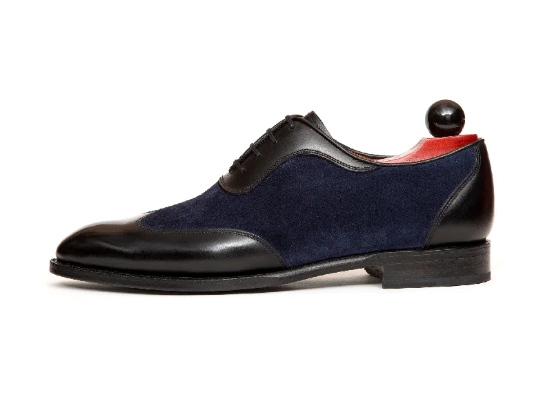 Designer Sneakers For Sale Rainier - MTO - Black Calf / Dark Blue Suede - NGT Last - Single Leather Sole Designer Sneakers For Sale Rainier - MTO - Black Calf / Dark Blue Suede - NGT Last - Single Leather Sole