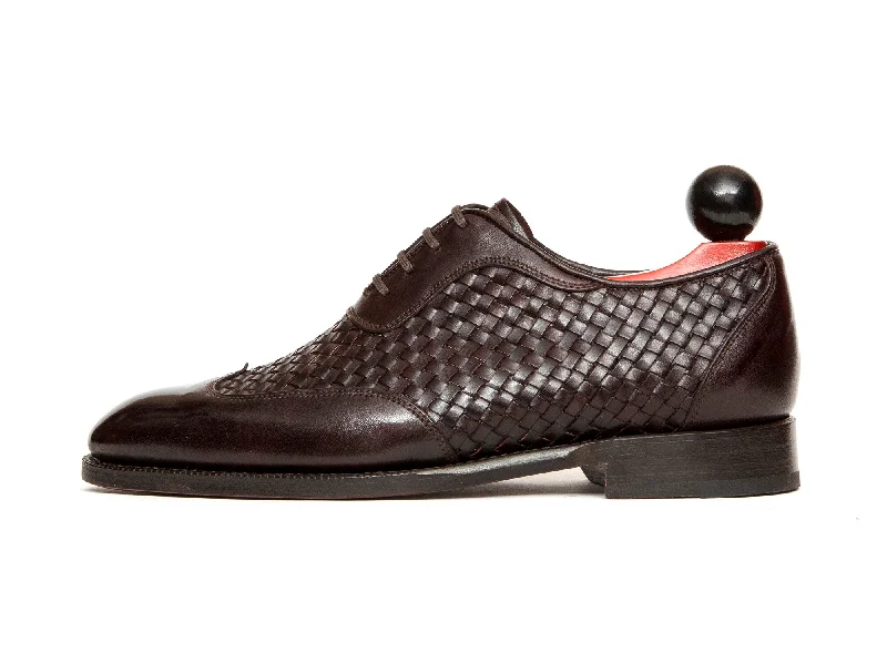 Stylish Work Sneakers Rainier - MTO - Braided Dark Brown Museum Calf - SEA Last - Single Leather Sole Stylish Work Sneakers Rainier - MTO - Braided Dark Brown Museum Calf - SEA Last - Single Leather Sole
